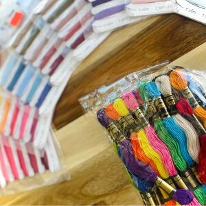 Embroidery Lot | 100% Silk Bucilla Ribbon + Offray Silk-Ease + Iris Cotton Floss